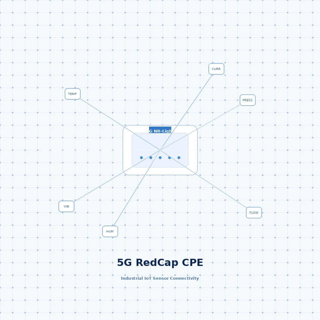 5G RedCap CPE for industrial IoT sensor networks NR-Light ecosystem