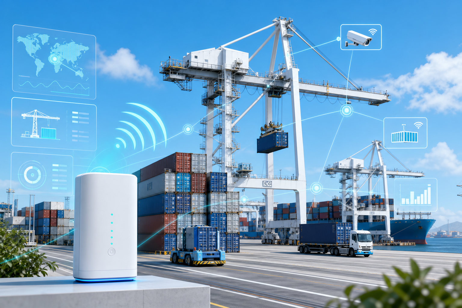 A Technical Buyer’s Guide to 5G CPE for Ports and Container Terminals: Reliable Fixed Wireless for Crane Telemetry, Container Tracking, and Terminal Operations
